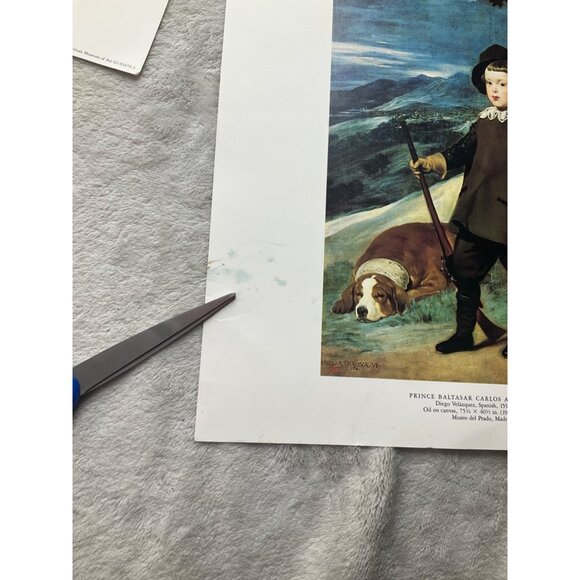 Lot Of 3 Vintage Art Prints By Diego Velázquez Prince Baltasar Carlos Scenes - Picture 10 of 12